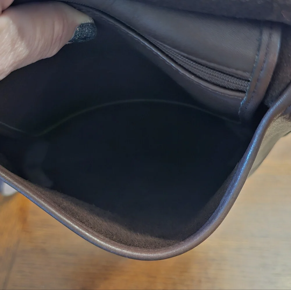 Coach Vintage Slim Hippie Flap Saddle Bag Brown 80D-9135 - Picture 4 of 14